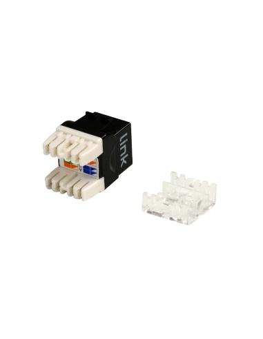PRESA RETE KEYSTONE JACK RJ45 CATEGORIA 5E UTP COLORE NERO 180° CONTATTI DORATIN