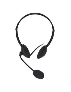 CUFFIA CON MIC ORIENTABILE,CONNETTORE 2 X 3,5MM E CONTROLLO VOLUME