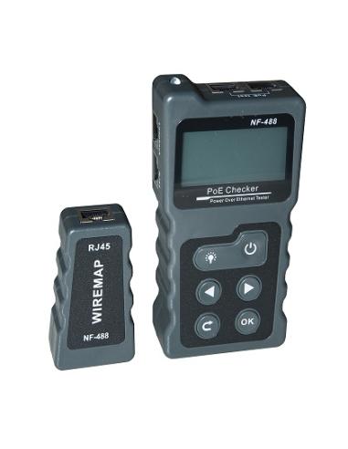 TESTER PER CAVI DI RETE CON DISPLAY LCD PER CONNESSIONI E POE