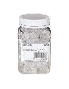 CONFEZIONE 100 CONNETTORI 8 POLI CAT 5E UTP NON SCHERMATI IN BOX PER CAVO FLESSE