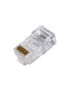 CONFEZIONE 100 CONNETTORI 8 POLI CAT 6 UTP NON SCHERMATO RJ45 PER CAVO FLESSIBIE
