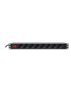 MACH POWER MULTIPRESA 6 POSTI PER RACK 19" CON INTER, 6*10A/16A SCHUKO