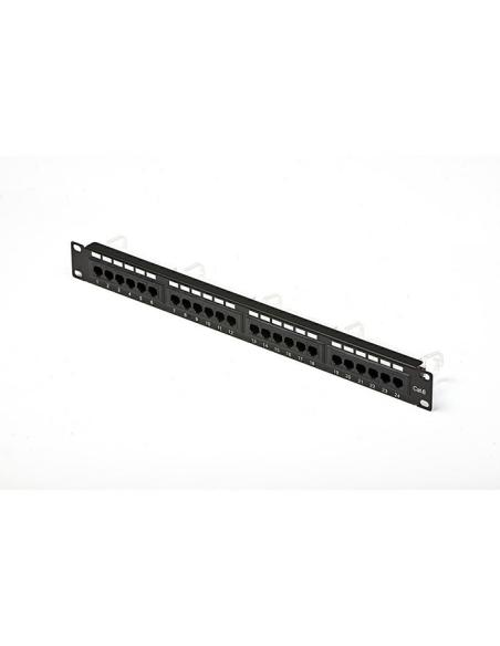 MACH POWER PATCH PANEL UTPCAT6 24 PORTE RJ45, PER RACK 19", BLACK