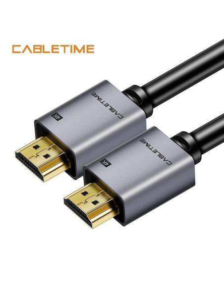 MACH POWER 4k60Hz HDMI2.0 Cable, Gold Plated, Space Grey, 1m