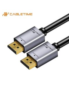 MACH POWER DisplayPort to DisplayPort 4k/60Hz Cable,Gold Plated,Space Grey,1.8m