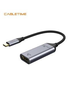 MACH POWER USB-C to HDMI 4K60Hz Coaxial Adapter, Aluminium, Silver, 0.2m