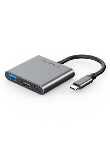 MACH POWER 3-in-1 USB-C To HDMI+ USB3.0+USB-C Multiport HUB Black 0,15m