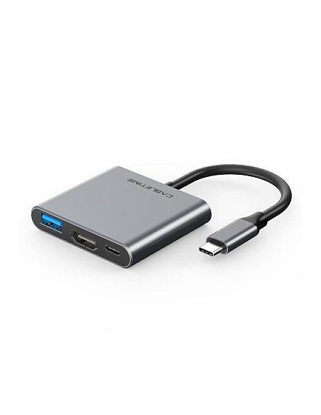 MACH POWER 3-in-1 USB-C To HDMI+ USB3.0+USB-C Multiport HUB Black 0,15m