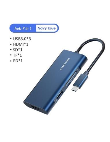 MACH POWER 7-in1 USB-C To HDMI+3USB3.0+SD3.0+TF3.0+USB-C Multiport HUB