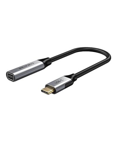 MACH POWER USB-C to mini Displayport 4K60Hz Coaxial Adapter, Silver, 0.2m