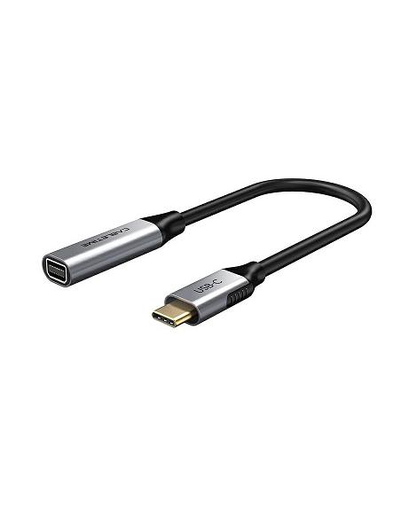 MACH POWER USB-C to mini Displayport 4K60Hz Coaxial Adapter, Silver, 0.2m