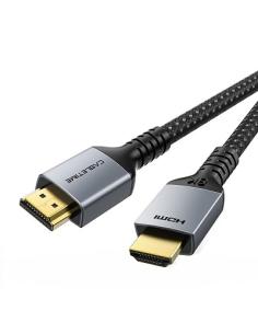 MACH POWER  HDMI Cable, 48Gbps, Aluminium, Black, 1m