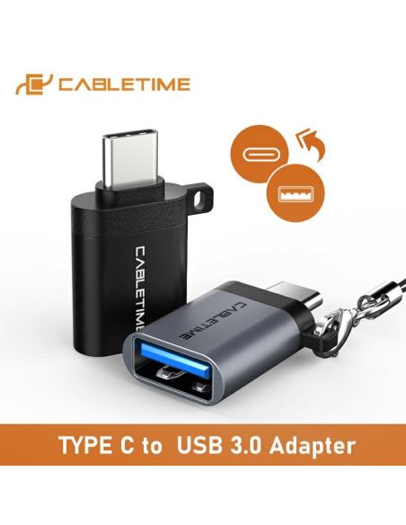 MACH POWER USB-C M to USB3.0 A F Adapter 5Gbps Space Grey