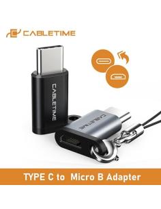 MACH POWER USB-C M to USB2.0 Micro B F Adapter, Space Grey