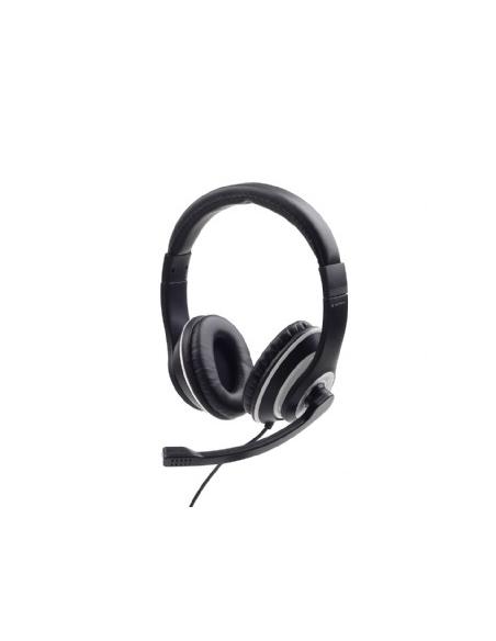 CUFFIE STEREO CON MICROFONO NERA