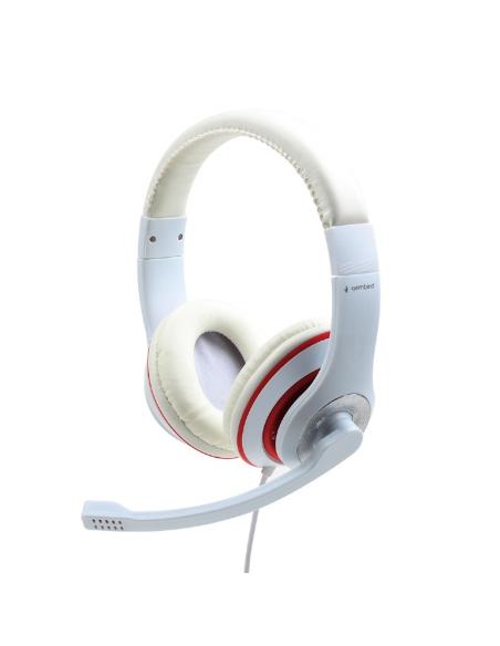 CUFFIE STEREO CON MICROFONO BIANCO