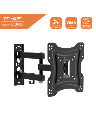 TECHMADE STAFFA TV DA MURO 17"-42"