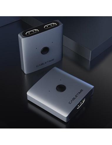 MACH POWER 4K 2-IN-1 HDMI Switcher, Bi-Direction, Aluminium, Space Grey