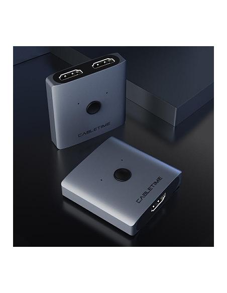 MACH POWER 4K 2-IN-1 HDMI Switcher, Bi-Direction, Aluminium, Space Grey