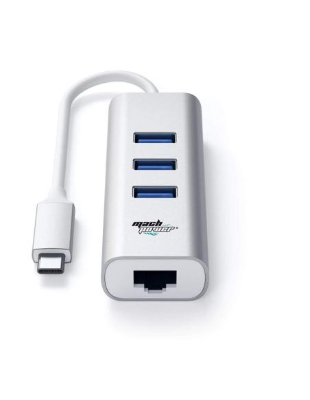 MACH POWER HUB 3x USB3,0 WITH 1x RJ45 GIGA, 1*USB-C