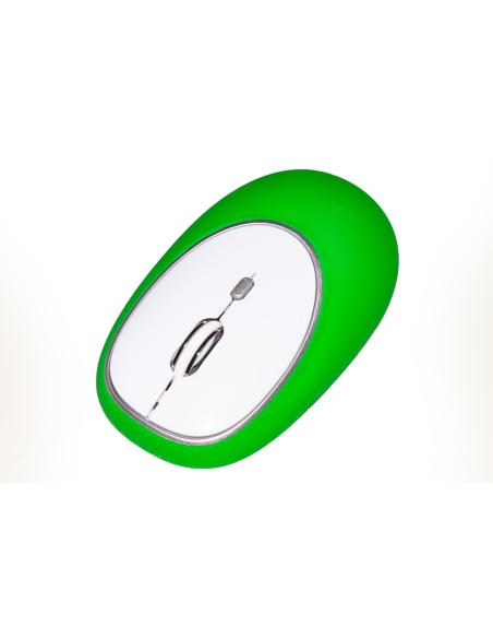 MOUSE GOMMATO WIRELESS COLORE VERDE