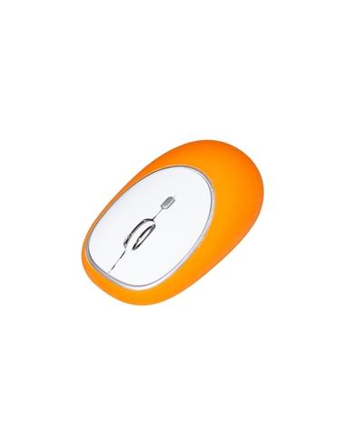 MOUSE GOMMATO WIRELESS COLORE ARANCIONE
